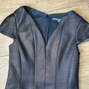 Julia Jordan Holiday Black Cocktail Dress with Gold Thread